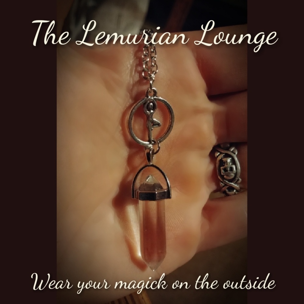Natural Clear Quartz Chakra Boho Gypsy Necklace